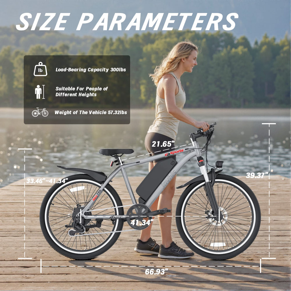 Electric Bike for Adults, 26'' Up to 50 Miles 20MPH Electric Mountain Bike with 48V 430W Removable Battery 500W Motor UL2849 Class 2 (Grey)