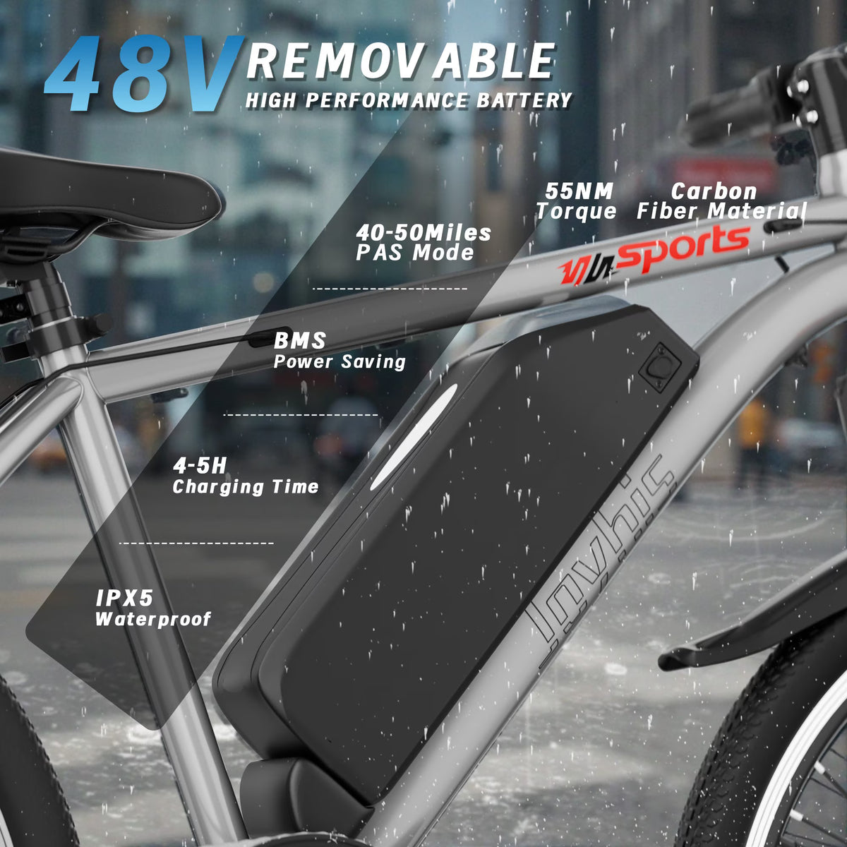 Electric Bike for Adults, 26'' Up to 50 Miles 20MPH Electric Mountain Bike with 48V 430W Removable Battery 500W Motor UL2849 Class 2 (Grey)