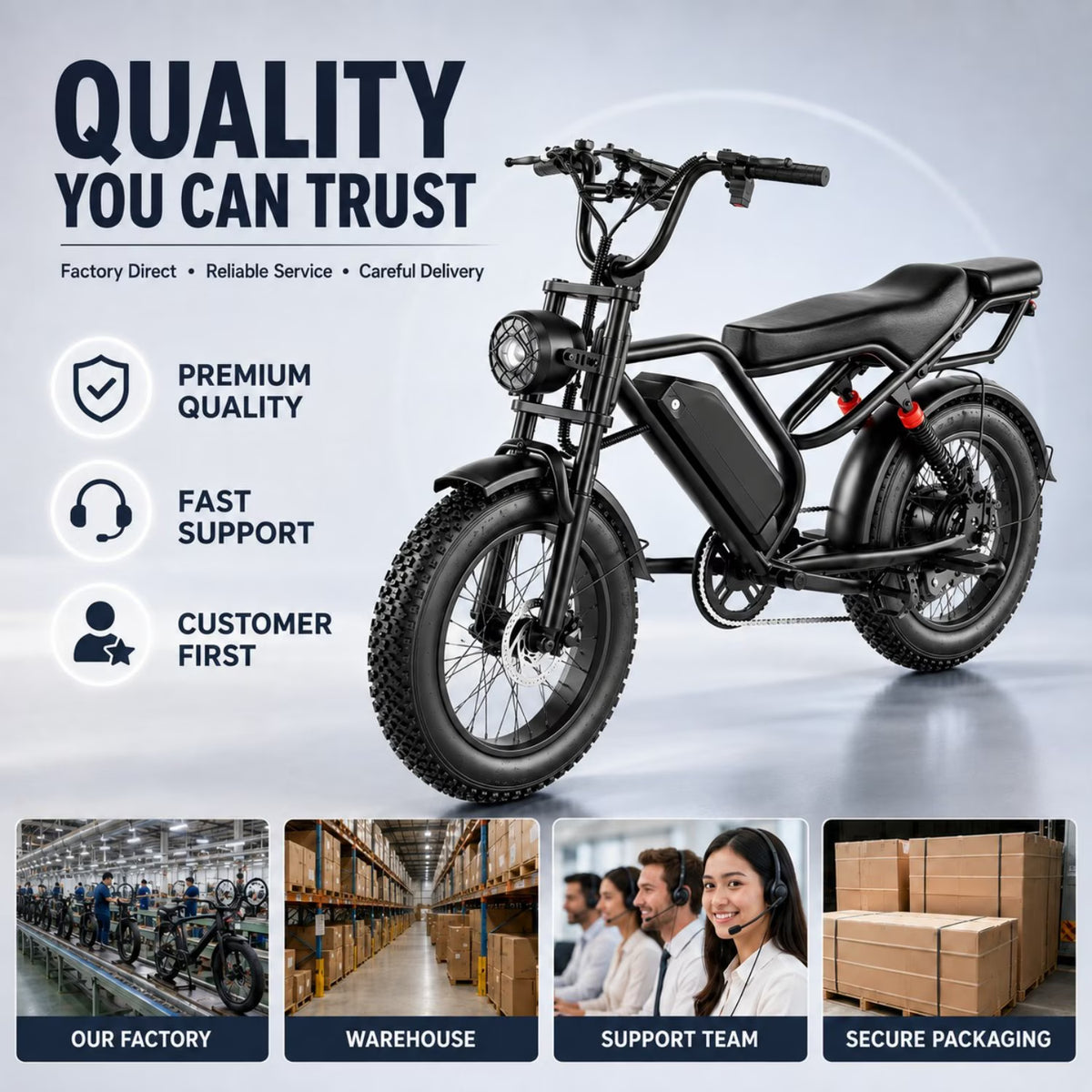 750W Electric Mountain Bike for Adults, 1500W Peak Motor, 20 MPH 20" x 4" Fat Tire E-Bike, 48V 18Ah Removable Battery, Up to 45 Miles, Full Suspension, 7-Speed, 2-Seater, UL2849 Certified