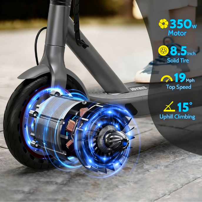 Refurbished Like New Electric Scooter for Adults, 350W motor 15 MPH Portable Folding Commuting Electric Scooter Up to 21 Miles Range, 8.5"Anti-skid solid tyre