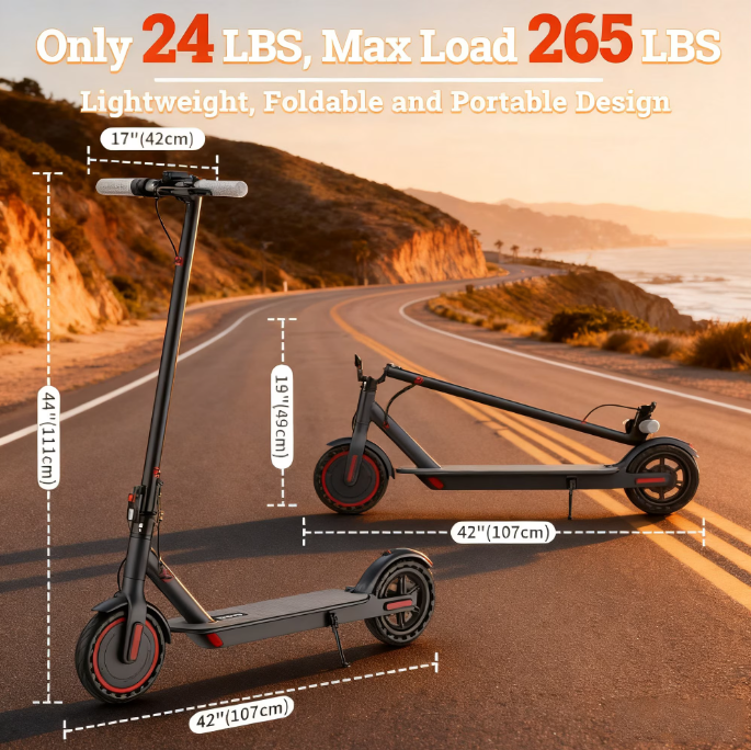 Refurbished Like New Electric Scooter for Adults, 350W motor 15 MPH Portable Folding Commuting Electric Scooter Up to 21 Miles Range, 8.5"Anti-skid solid tyre