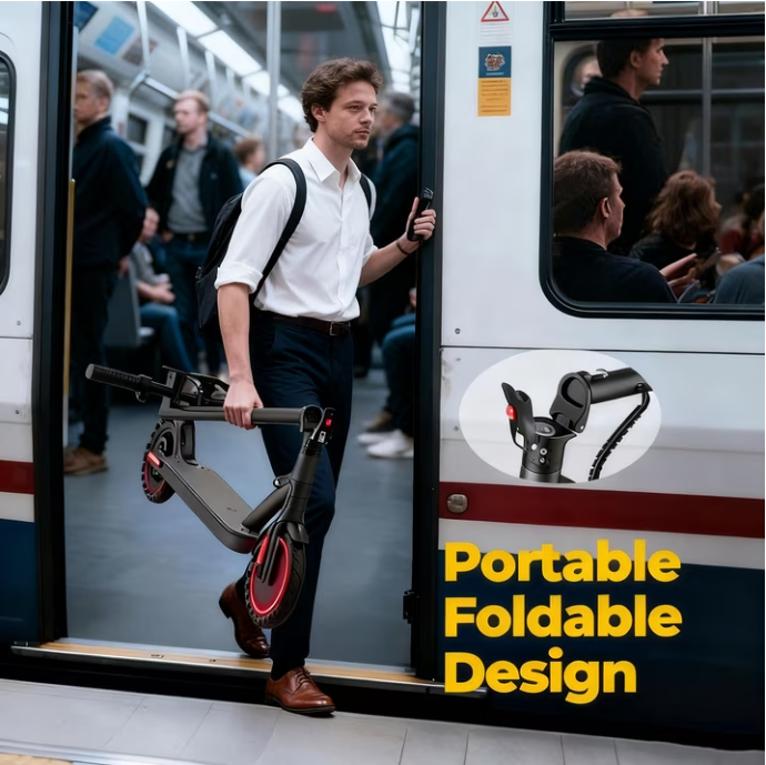 Refurbished Like New Electric Scooter for Adults, 350W motor 15 MPH Portable Folding Commuting Electric Scooter Up to 21 Miles Range, 8.5"Anti-skid solid tyre