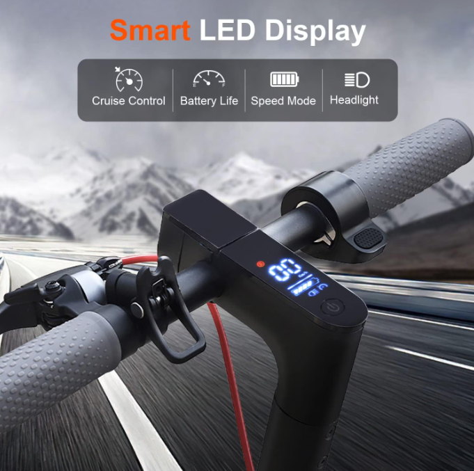 JOYHIS J078L Adult Electric Scooter, 350W Motor, 15-19 MPH Speed, 21 Miles Range, Anti-Skid 8.5" Solid Tires, Double Braking System, App-Controlled