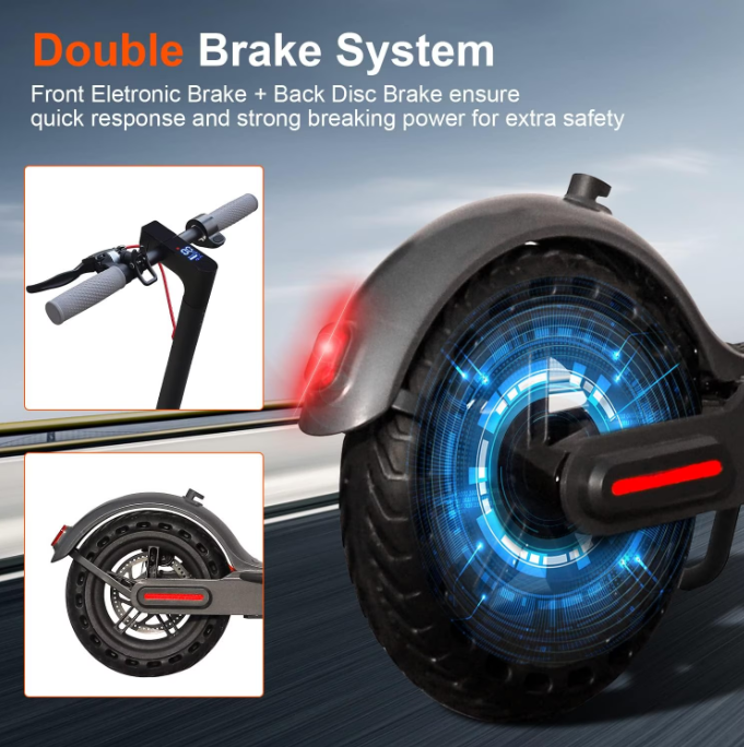 JOYHIS J078L Adult Electric Scooter, 350W Motor, 15-19 MPH Speed, 21 Miles Range, Anti-Skid 8.5" Solid Tires, Double Braking System, App-Controlled