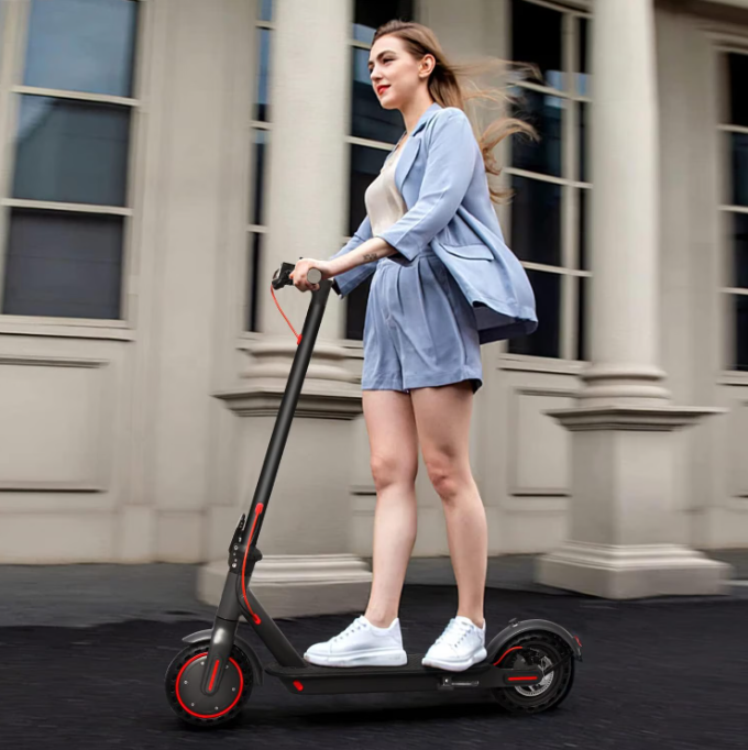 JOYHIS J078L Adult Electric Scooter, 350W Motor, 15-19 MPH Speed, 21 Miles Range, Anti-Skid 8.5" Solid Tires, Double Braking System, App-Controlled
